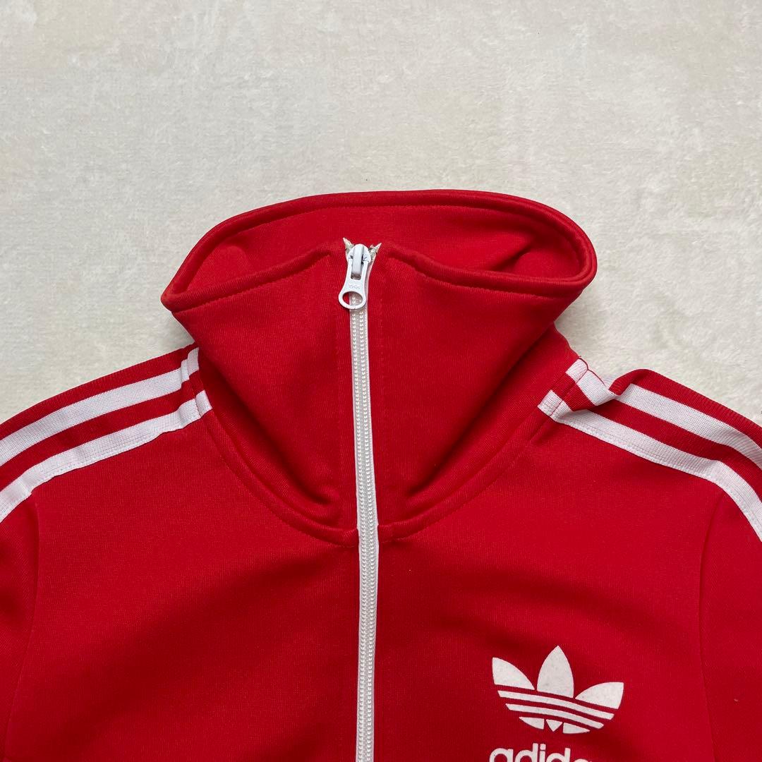 adidas トラックジャケット　ジャージ　ワンピース　赤