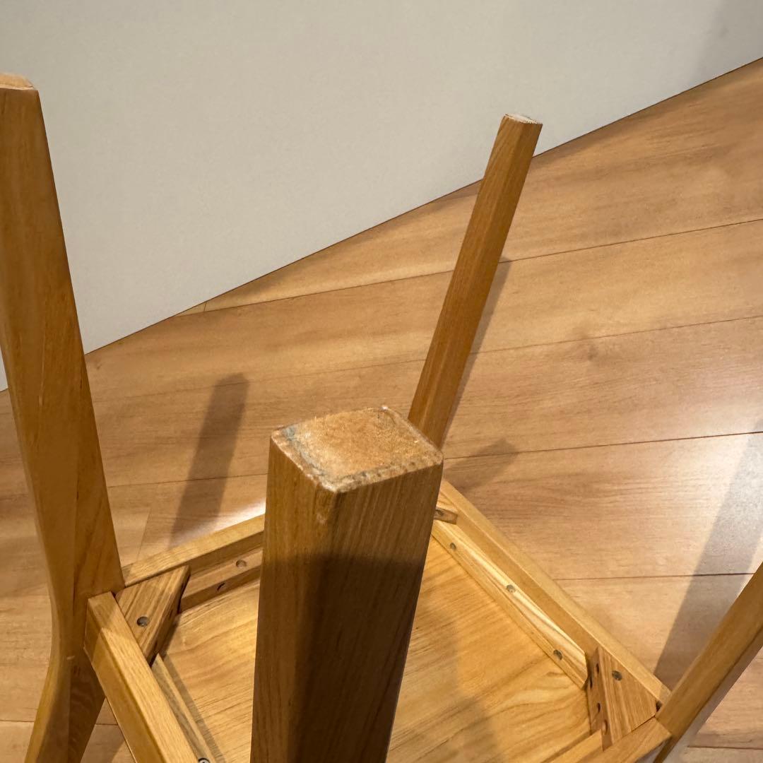 ②無印良品 MUJI ダイニングチェア イス タモ材 おしゃれ