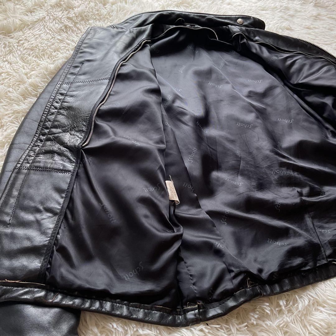 美品✨schott 141 レザージャケット　シングルライダース　本革　40 黒
