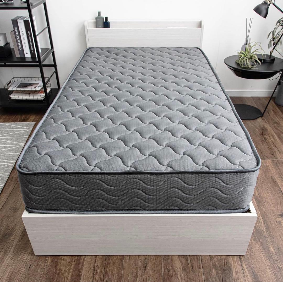 ポケットコイルマットレス シングル　グレー