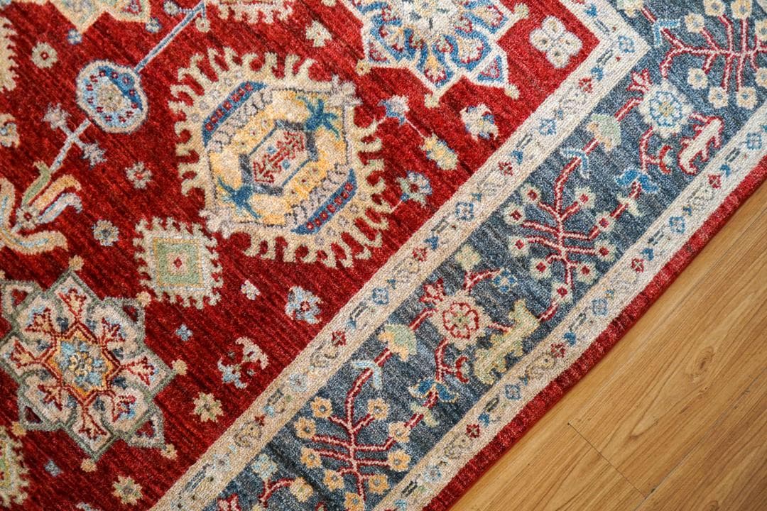 206×171cｍ アフガニスタンガズニーウール手織り絨毯