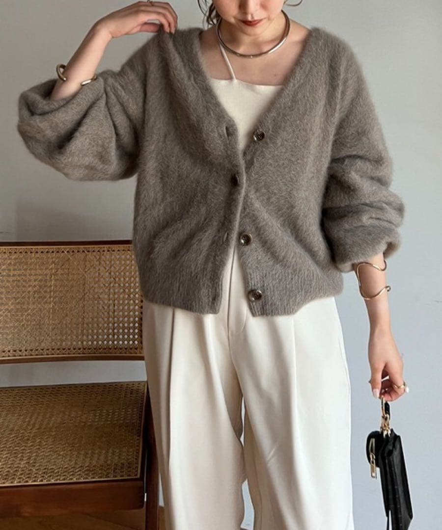 FOXカシミアカーディガン