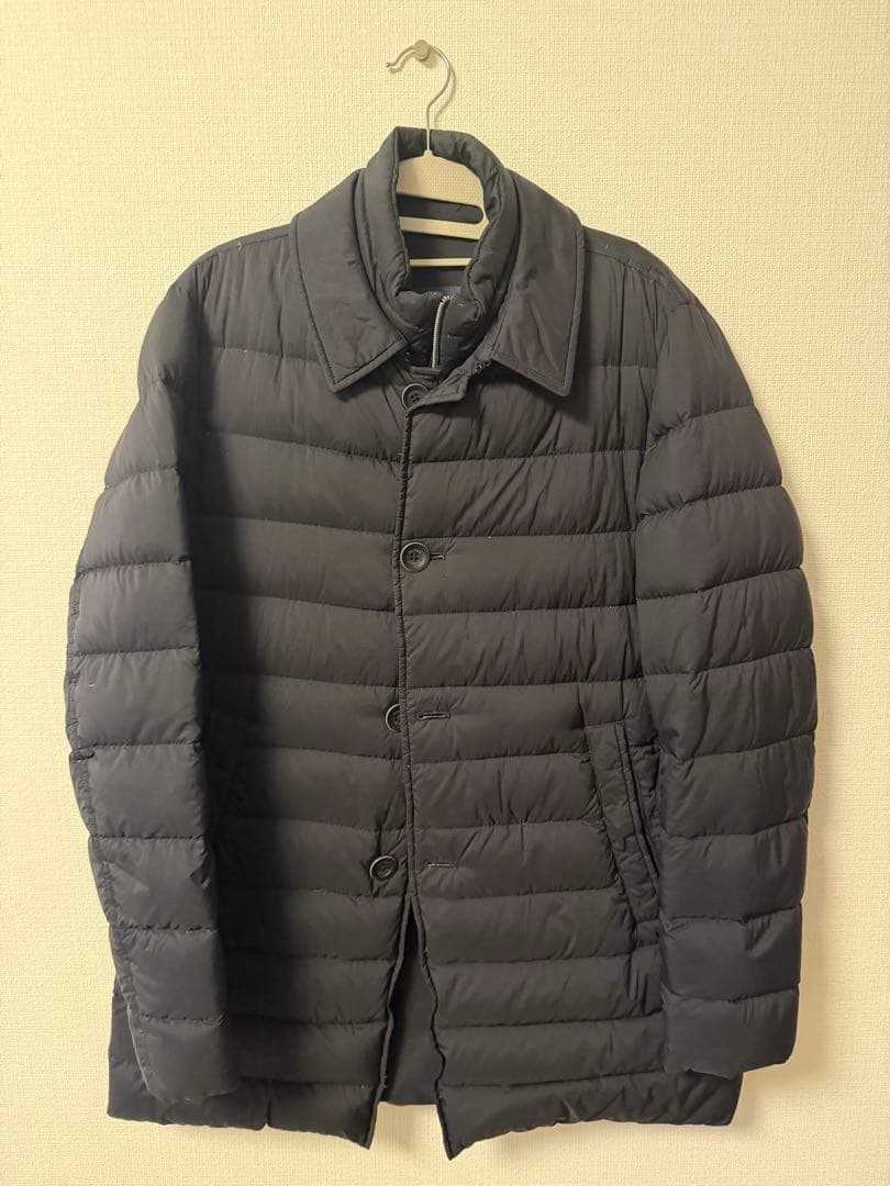 Herno ブラック ステンカラーコート