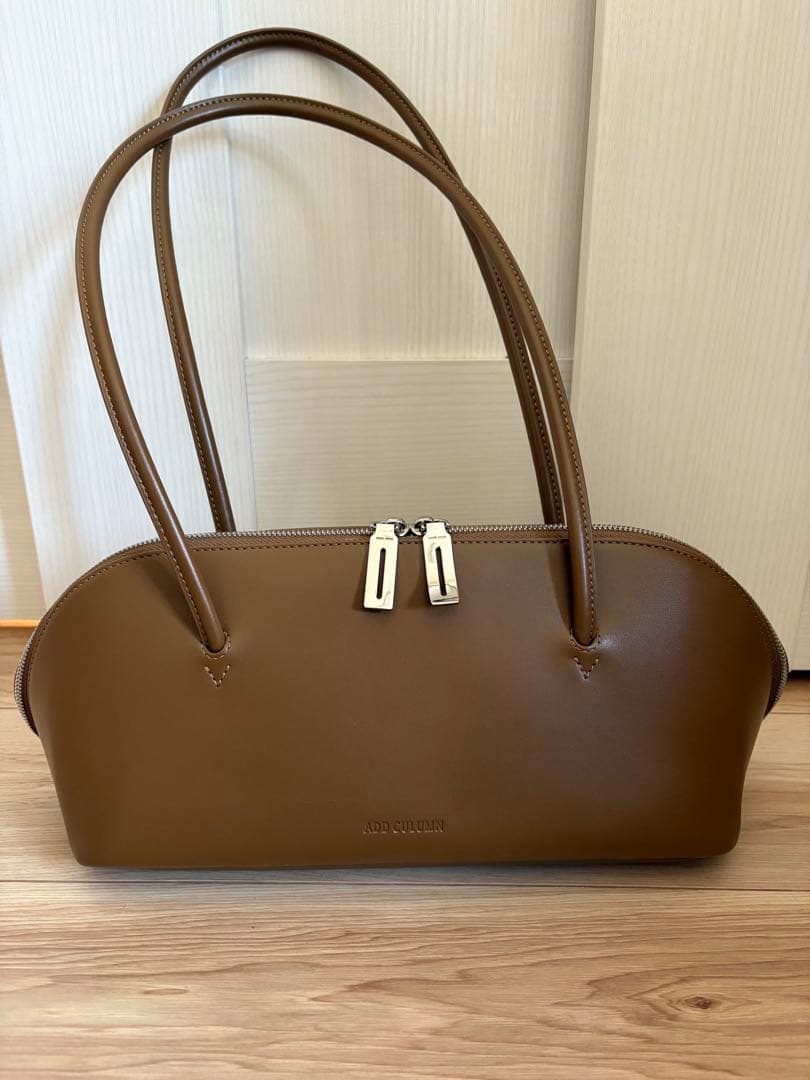 ADD CULUMN ブラウンレザーボストンバッグ