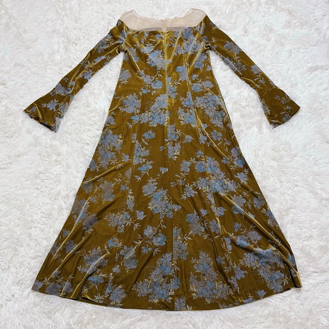 ワンピース ameri vintage FLOWER PRINT VELOUR DRESS