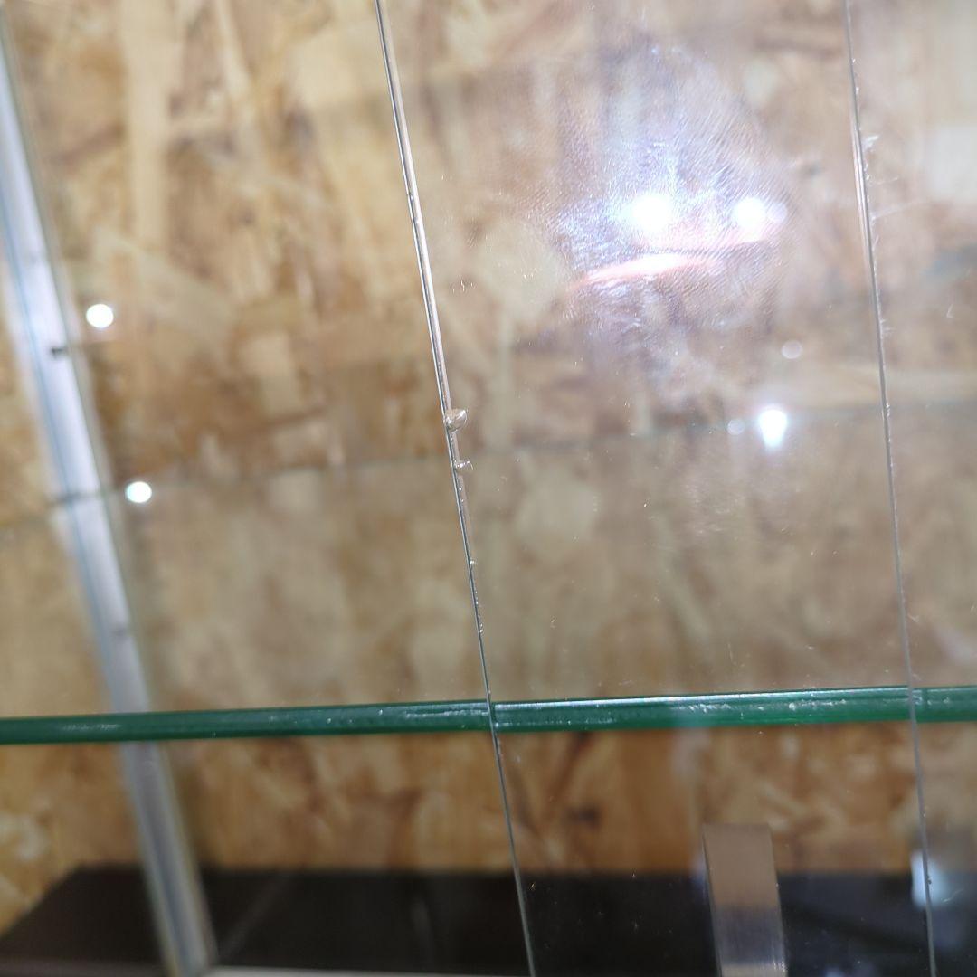 値下げ　アルミ 昭和レトロ ガラスショーケース 2段 ディスプレイ