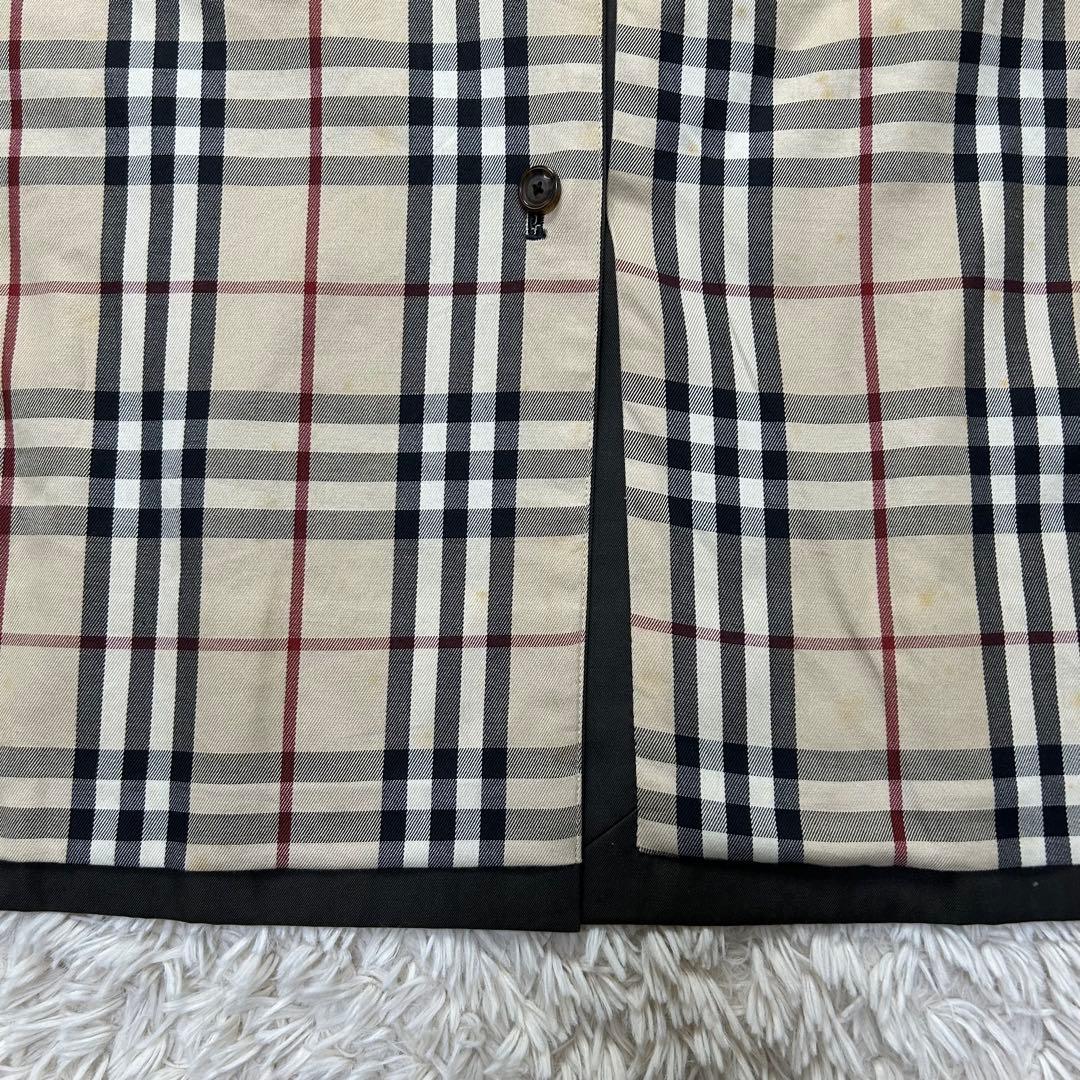 【丈長め】バーバリー ロンドン チャコールグレー トレンチコート ノバチェック