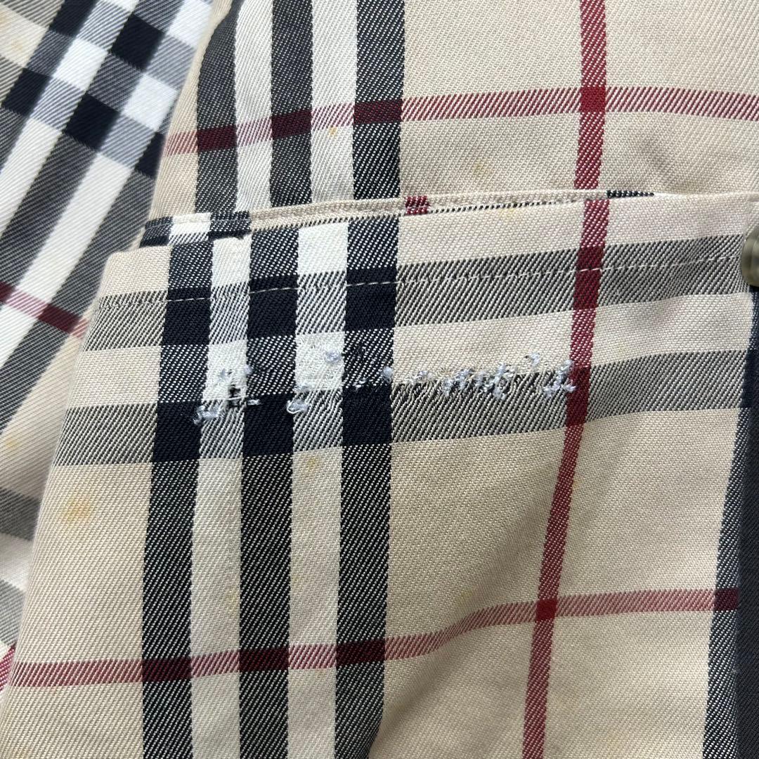 【丈長め】バーバリー ロンドン チャコールグレー トレンチコート ノバチェック