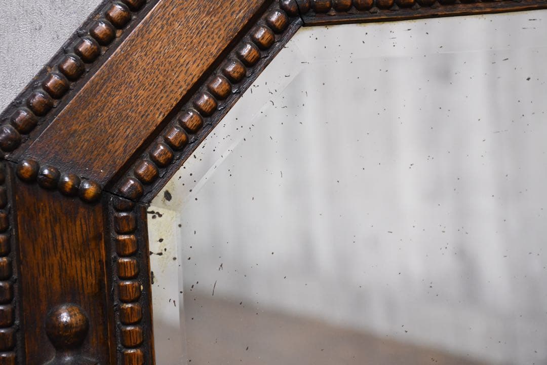 EGC70 英国アンティーク ウォールミラー ブリティッシュオーク オクタゴン