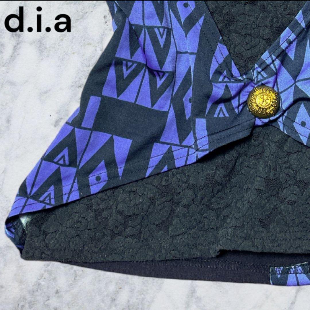 ♢ d.i.a ダイア ベアトップ 袖なし　ギャル フリル 背中 レース