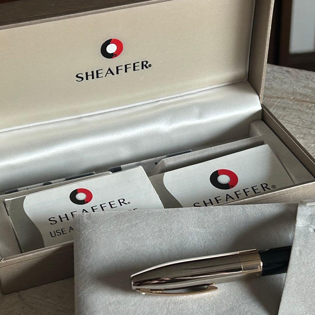 シェーファーレガシーヘリテージ万年筆　ブラックラッカーパラディウム ペン先18K