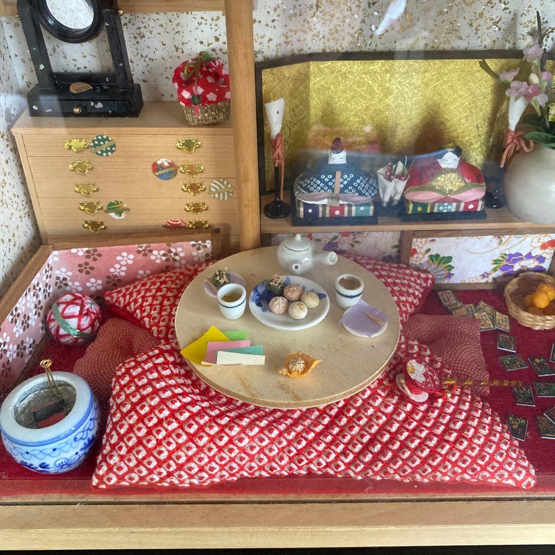 小さなお箱のお雛様　こずえ工房　ミニチュア　和室　日本　レトロ