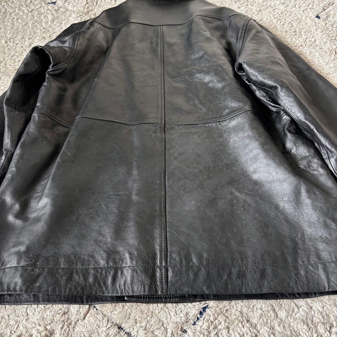 【本革✨】ポールスミス　レザーコート　ラムレザー　羊革　ロング　ブラック　黒