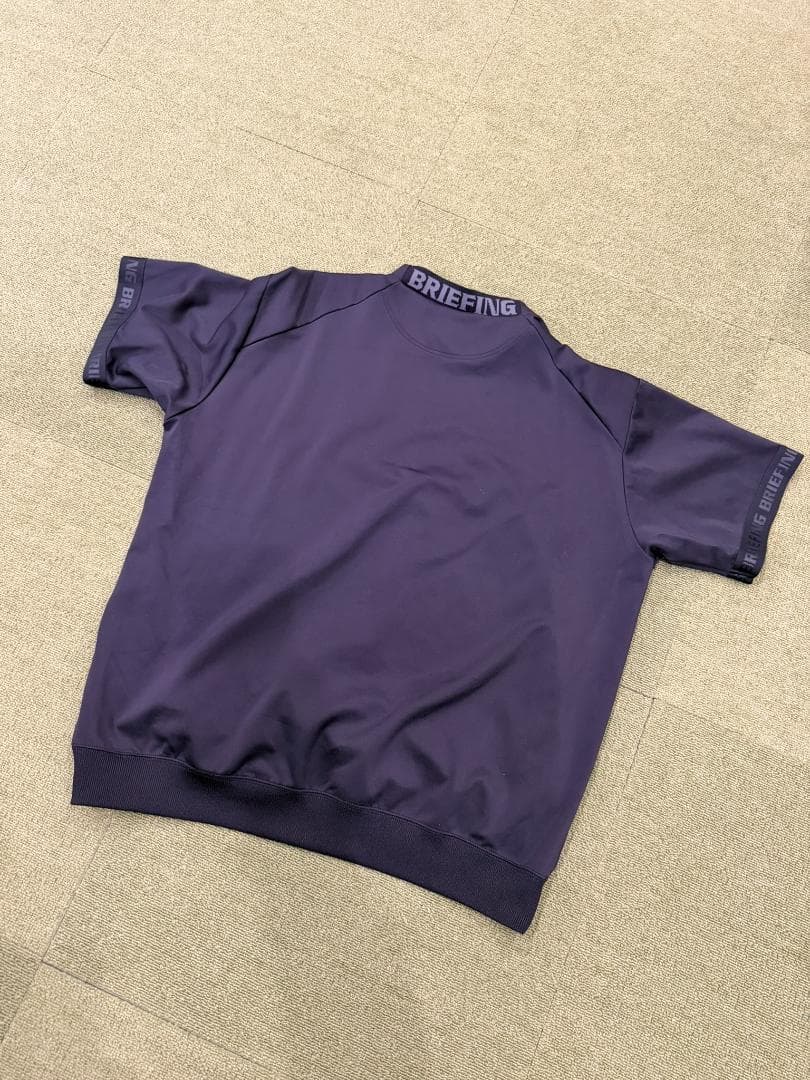 美品 ブリーフィング モックネック 半袖 シャツ ブラック Lサイズ 日本製
