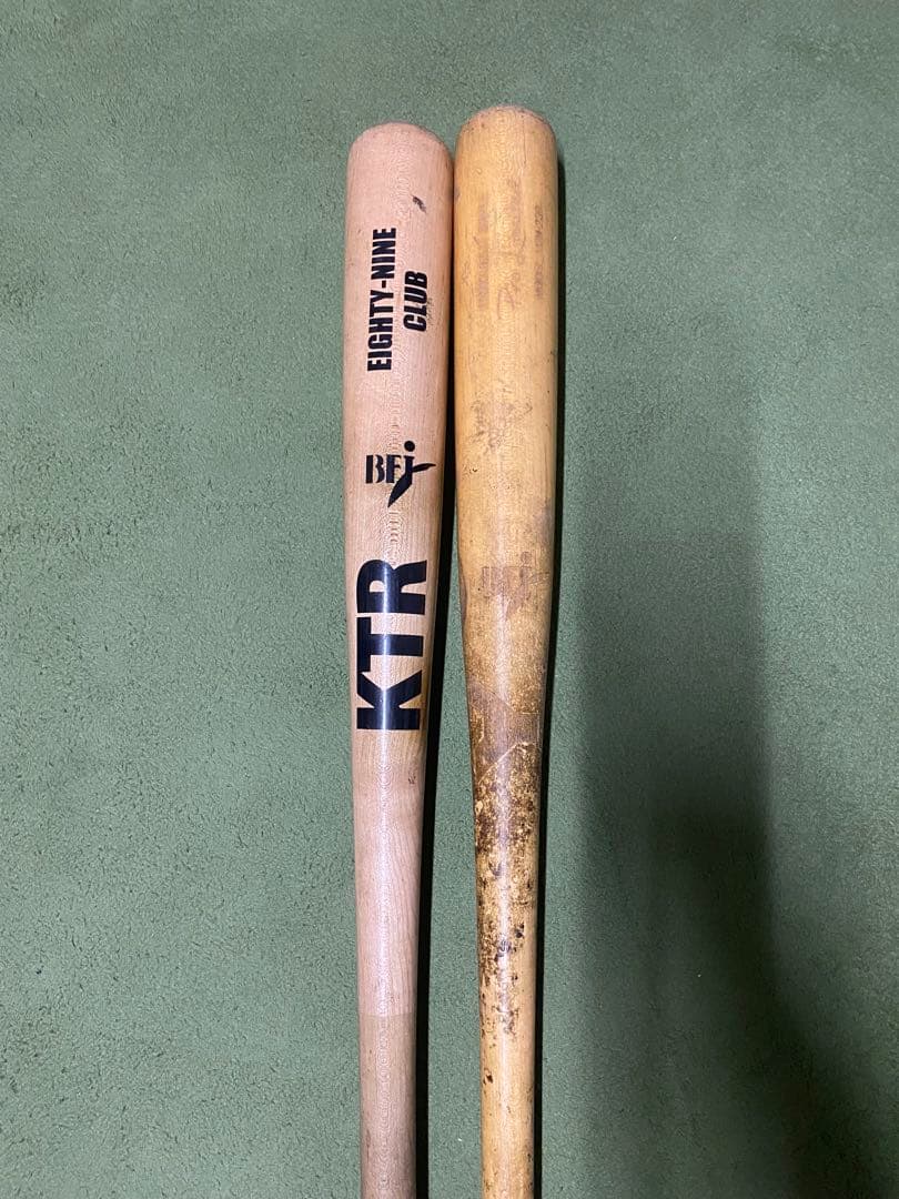 野球　BFj対応　硬式木製バット　2本セット（KTR、Yanase）