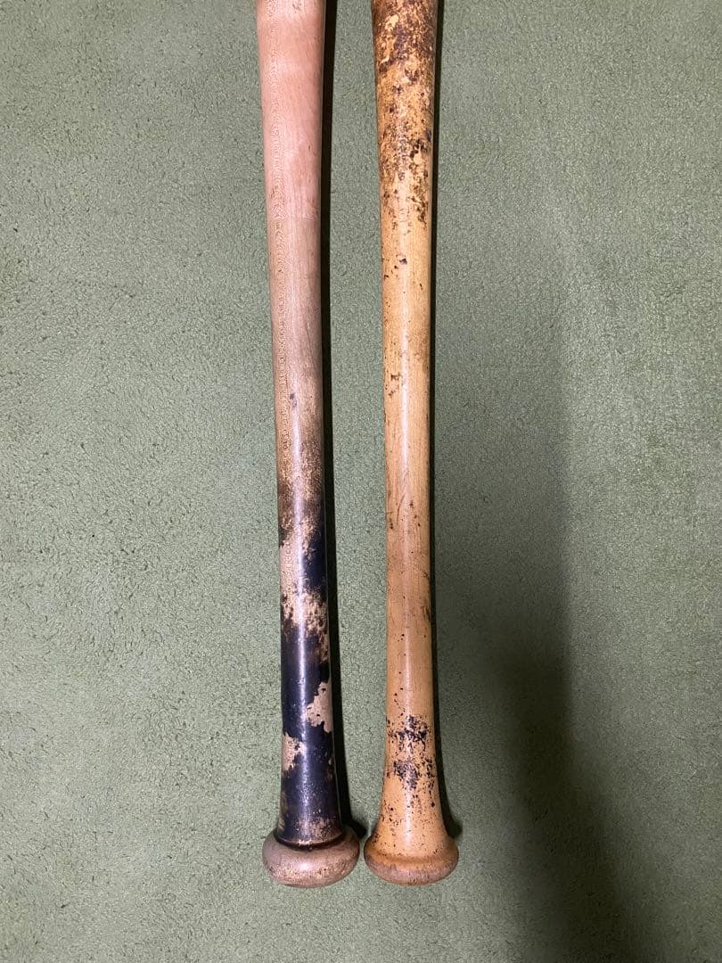 野球　BFj対応　硬式木製バット　2本セット（KTR、Yanase）