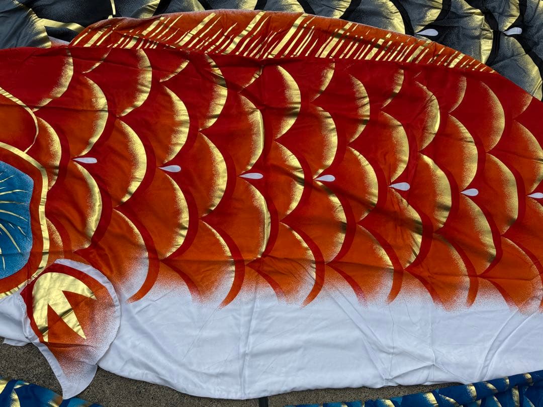 中古 鯉のぼり ③ 5m 敬工謹製 こいのぼり 3色+吹流し こどもの日 節句