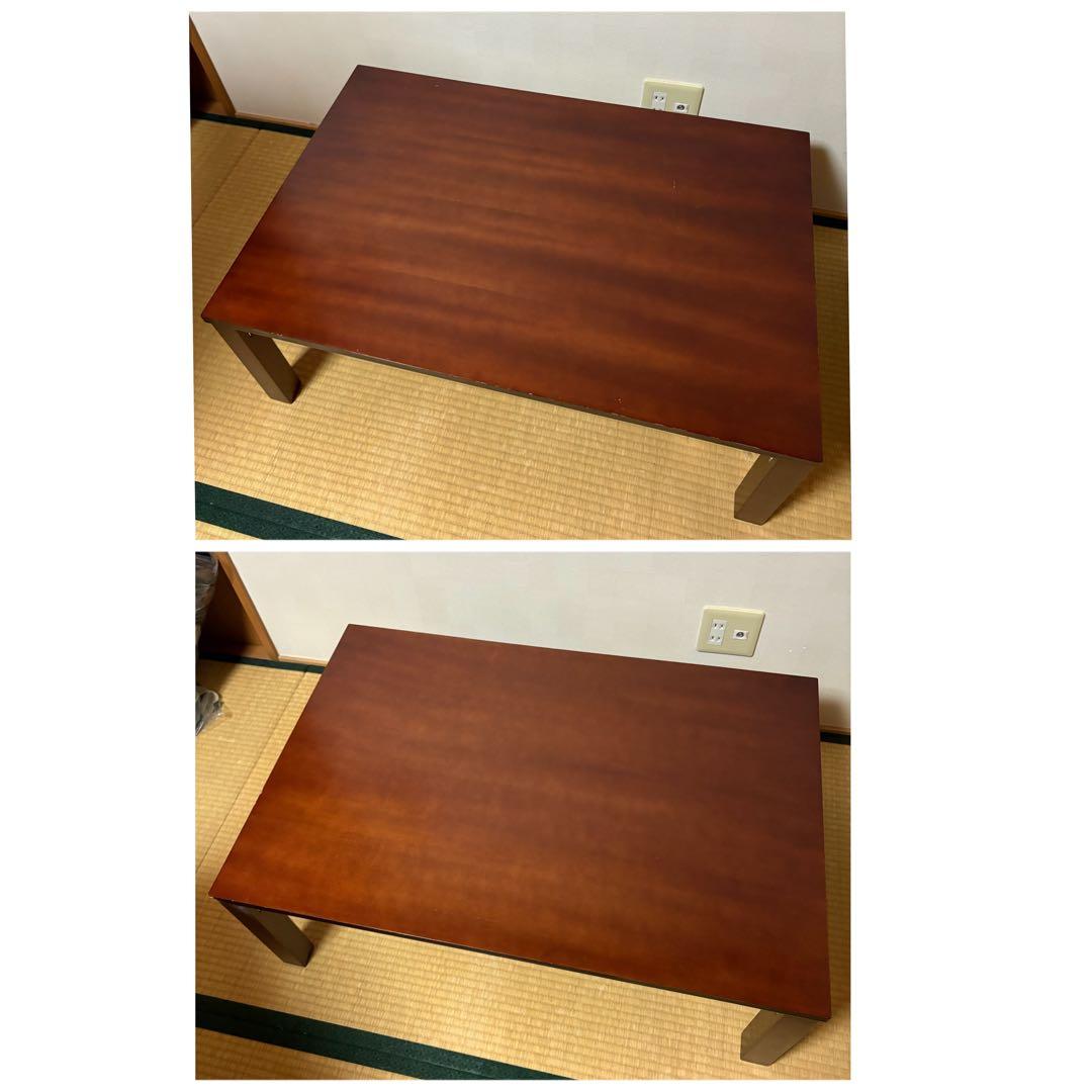 ダークブラウン 木製 長方形座卓　2台セット