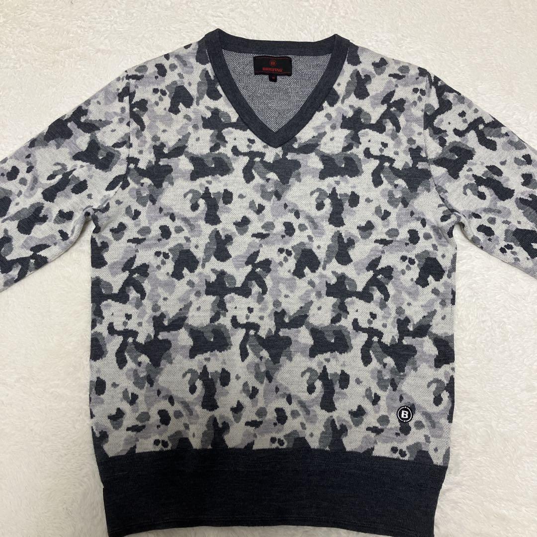 ⭐︎極美品⭐︎ BRIEFING セーター ニット カモフラ Vネック ゴルフウエア