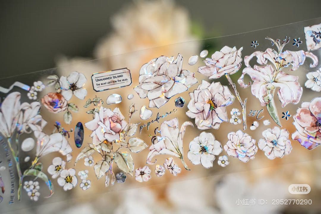 Hoshi奶芙《花秋芝》海外マスキングテープ　マステ 【2084】