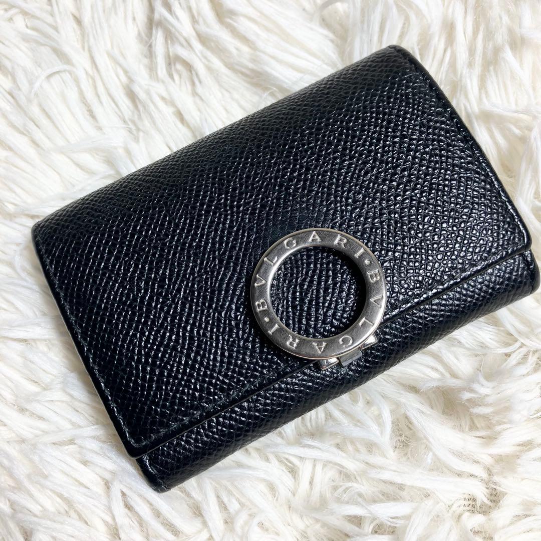 【美品】ブルガリ ケース ビーゼロワン レザーブラック IC搭載