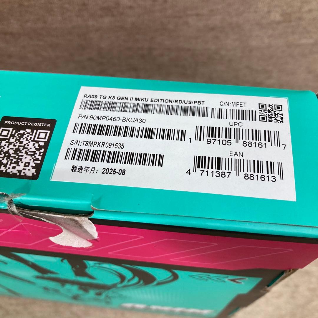 C*s様 初音ミク ゲーミングキーボード RA09 TG K3 GEN II (