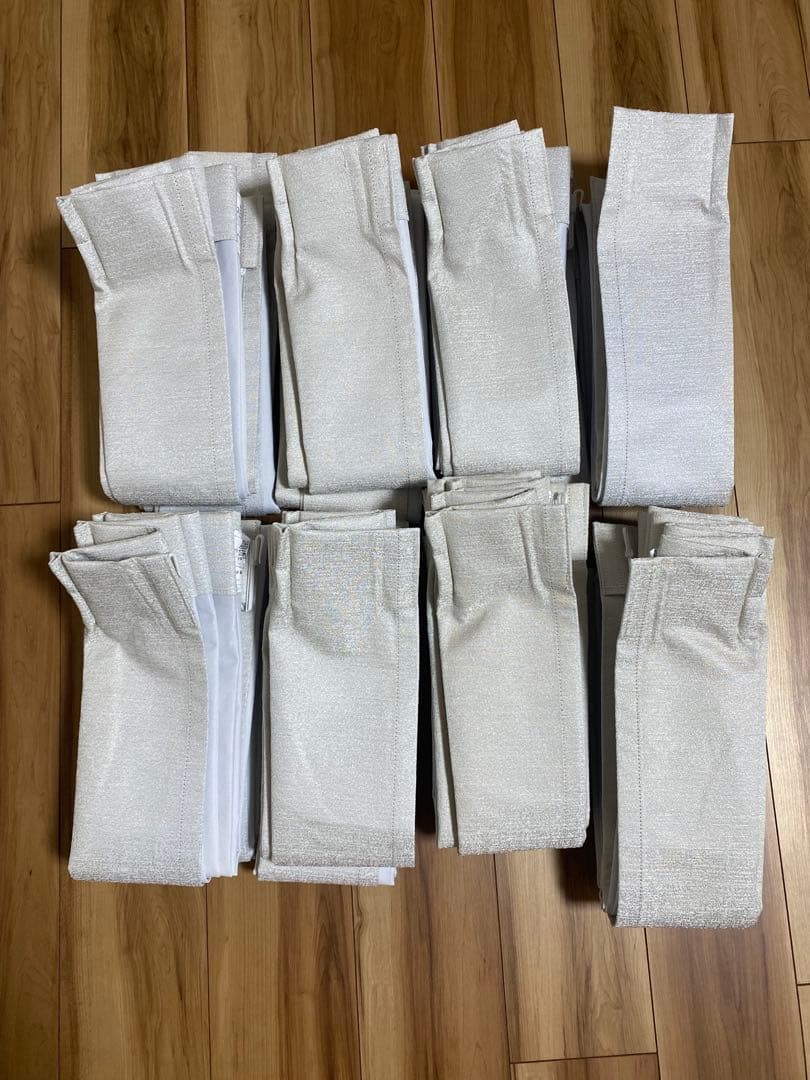 J*i様 グレー遮光1級プリーツカーテン　100×135cm 8枚セット