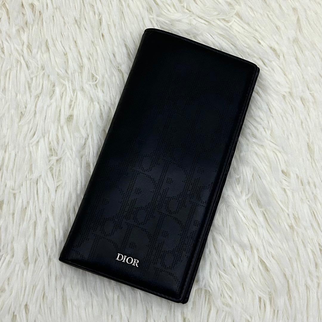 【美品】ChristianDior トロッター レザー 二つ折り 長財布