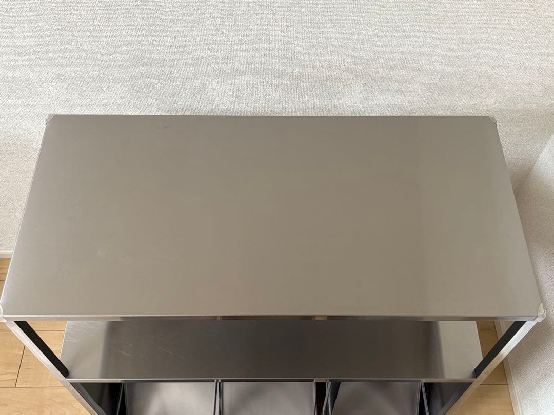 ステンレス作業台ワゴン ダスト3分別 幅73.5cm