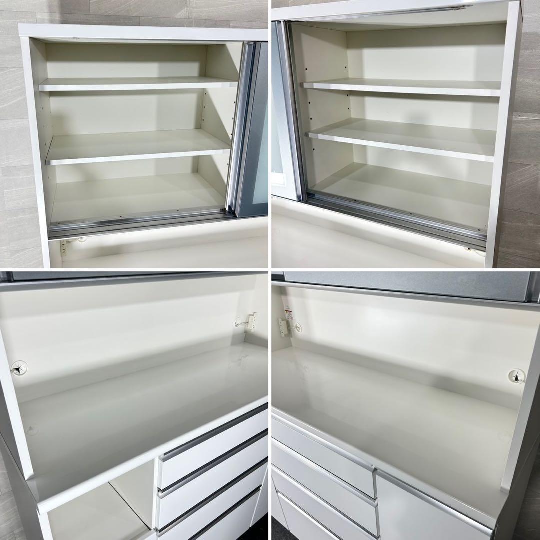 松田家具 食器棚 セラム 幅140cm シンプル キッチン収納 d5140