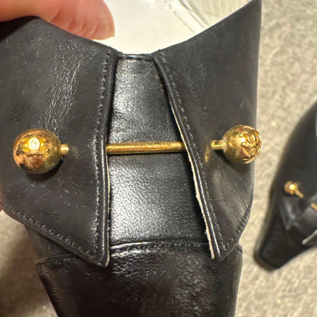 シャネル　CHANEL ロゴデザイン　パンプス　37 サイズ　24センチ　美品