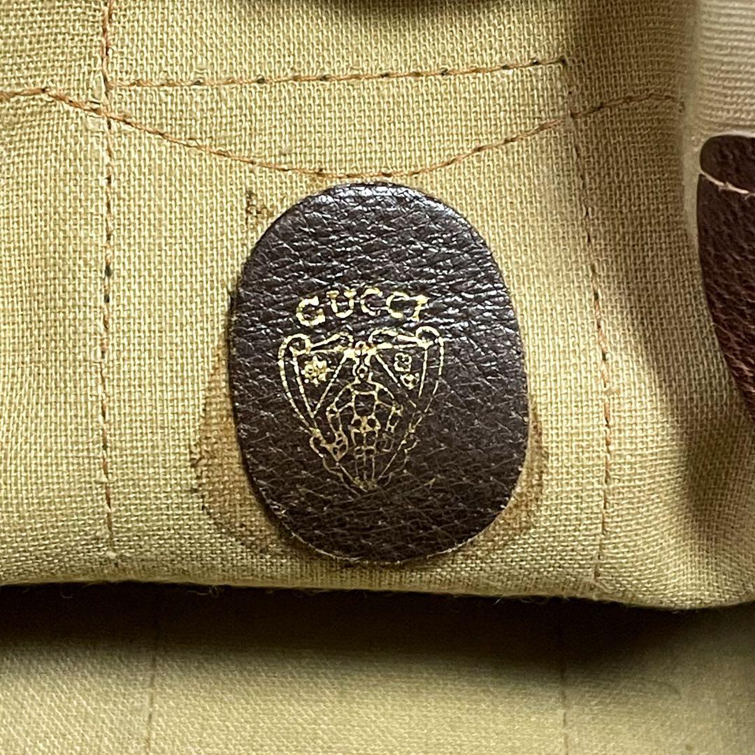 グッチ GGスプリーム PVC レザー オールド シェリー ボストン バッグ