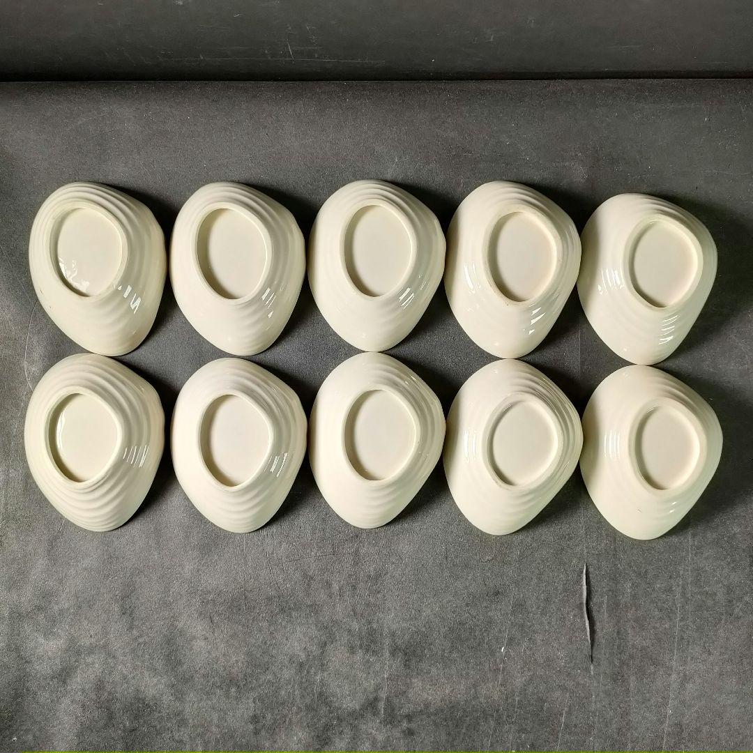 C10-3/金彩波文銘々皿 大皿10客・小皿10客/和食器/懐石料理/懐石道具