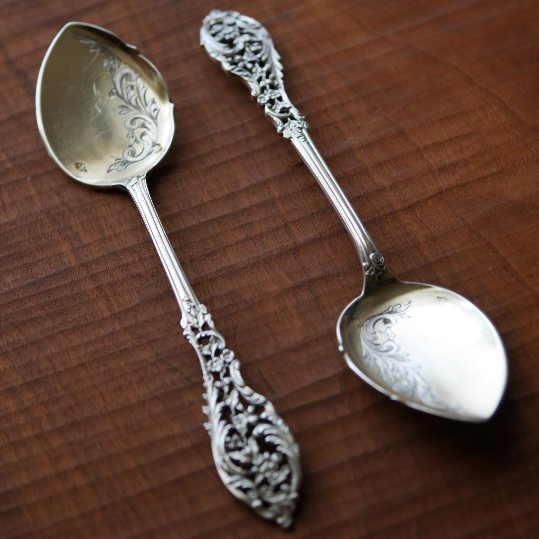 ◆アンティーク◆シルバー950◆JeanGranvigne◆スプーン2本セット◆