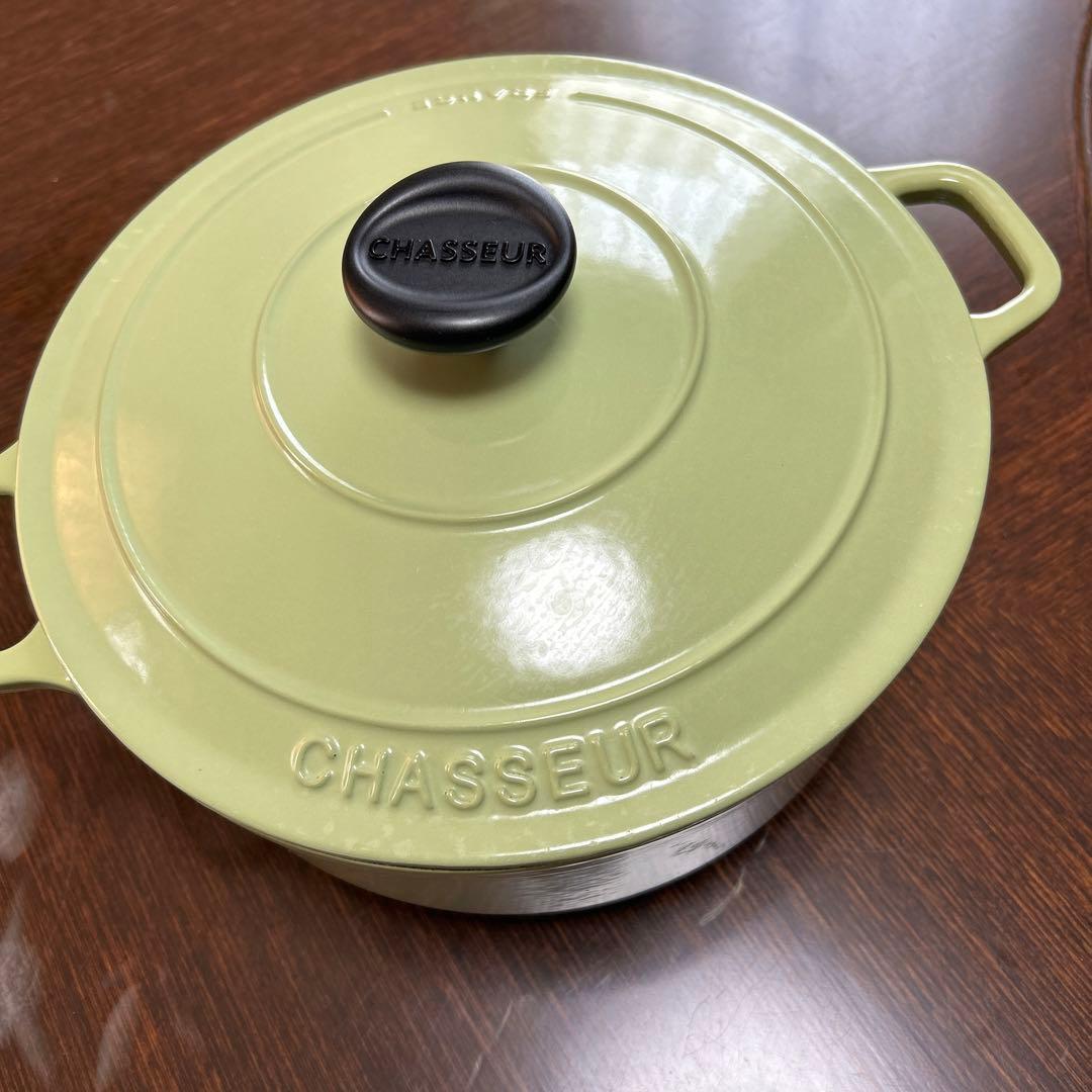 最終価格　シャスール　ココットロンド　22cm ピスタチオ