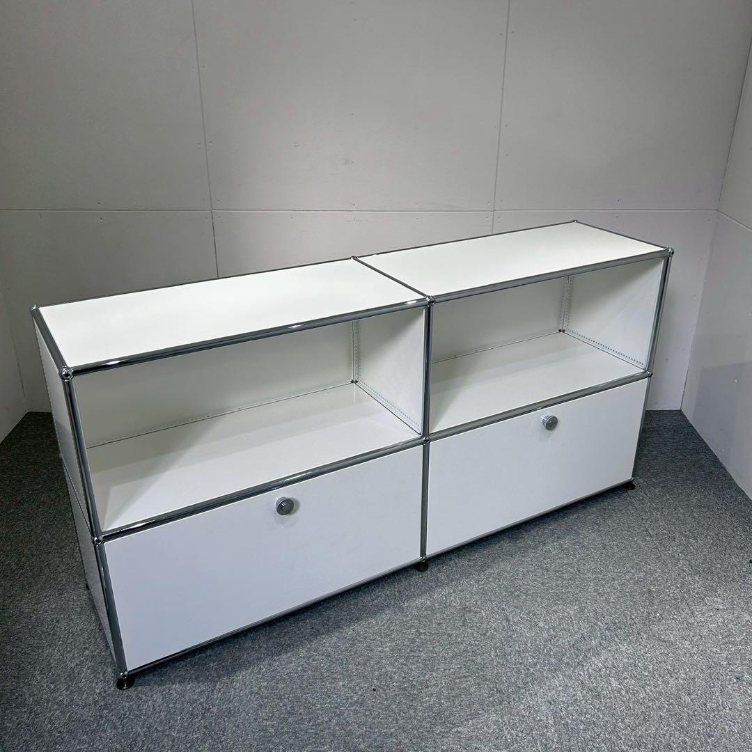 【美品】USM Haller キャビネット2列2段 ピュアホワイト