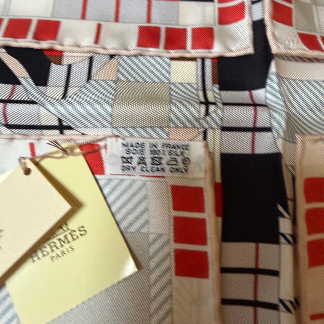 エルメス　カレ90 エクスリブリス・チェック