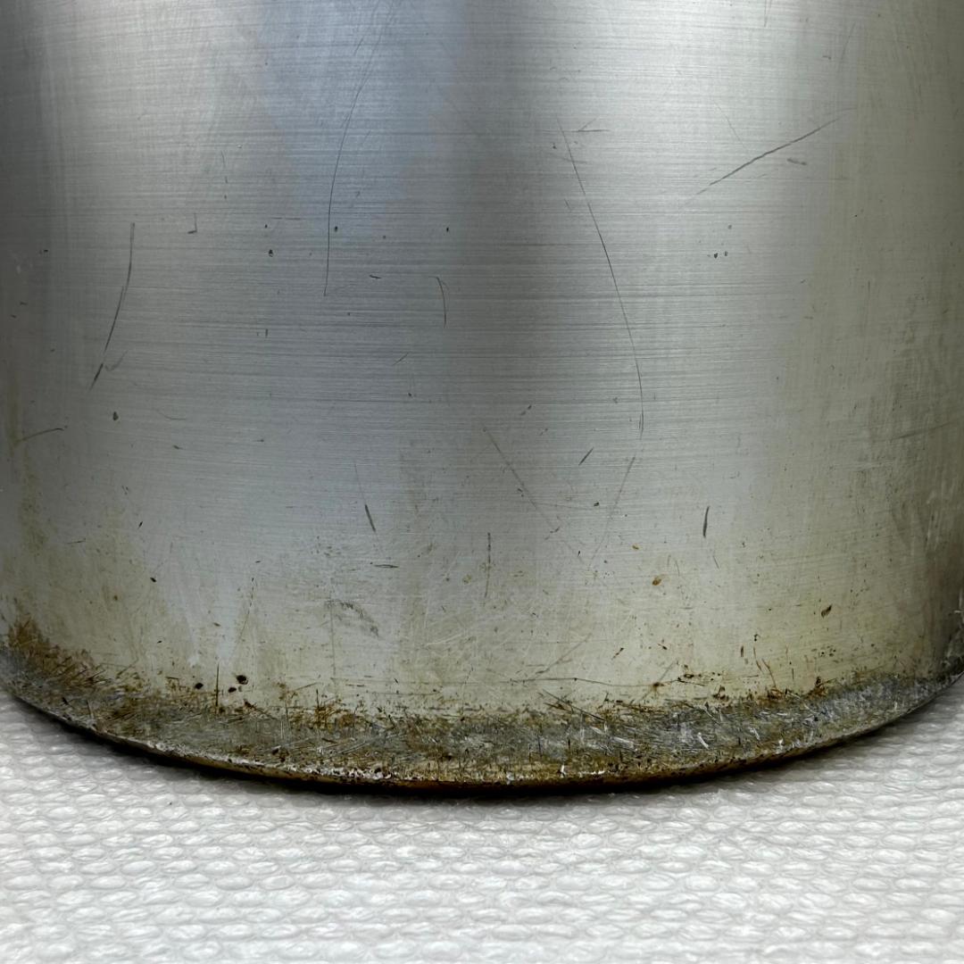 寸胴鍋 業務用 アルミ製 厨房機器 両手鍋 蓋有り直径約45㎝　高さ約43.5㎝