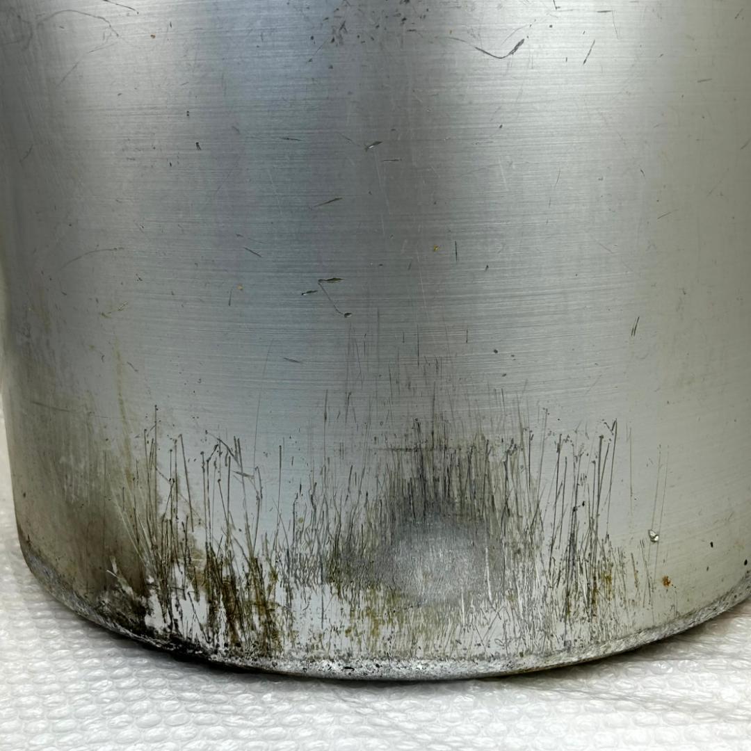 寸胴鍋 業務用 アルミ製 厨房機器 両手鍋 蓋有り直径約45㎝　高さ約43.5㎝