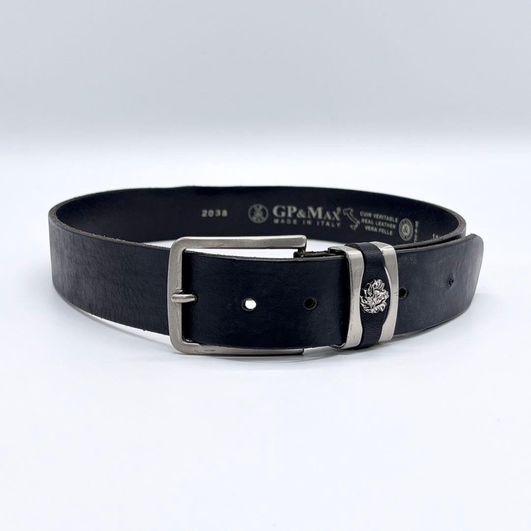 ヴェルサーチ ベルト メデューサ ゴールド金具 レザー ブラック