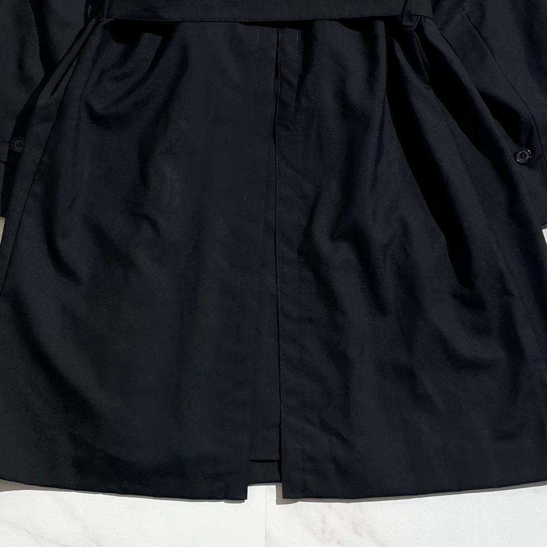 【希少】マッキントッシュ トレンチコート ウール ロング丈 ベルト Lサイズ 黒