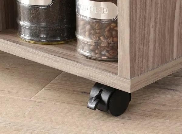 90cm幅 キャスター付き バタフライキッチンカウンター コンパクトにすっきり