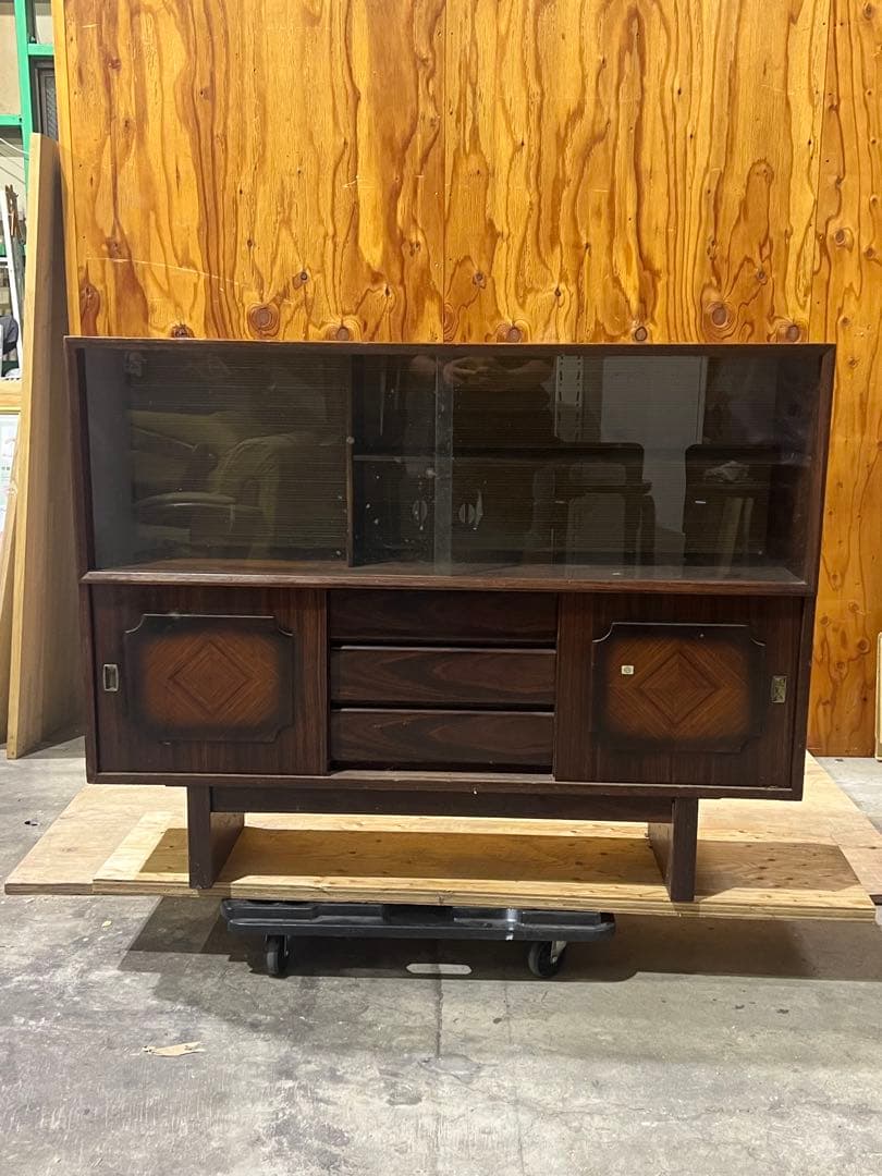 （15）【お引取り大歓迎】レトロ　古民家 ヴィンテージ食器棚　茶箪笥タンス