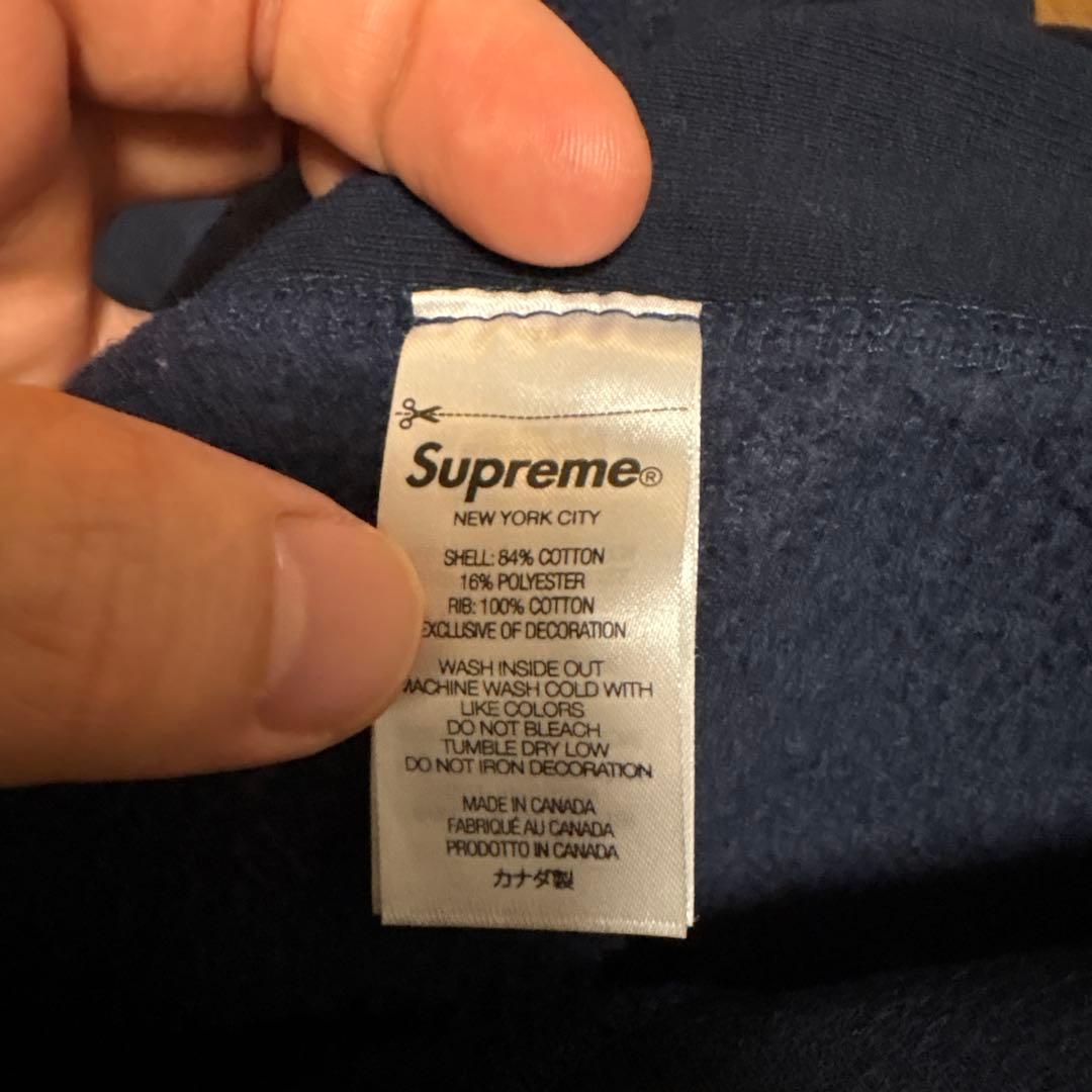 Supreme Box Logo Hooded Sweatshirt Lネイビー