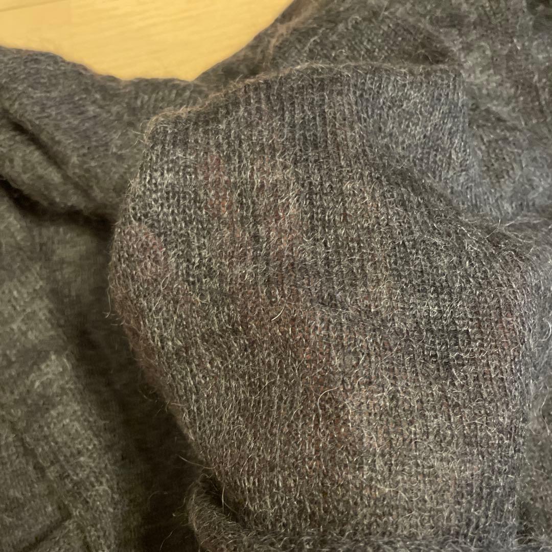 BOTTEGA VENETA 長袖タートルネックセーター グレー✖️ネイビー S