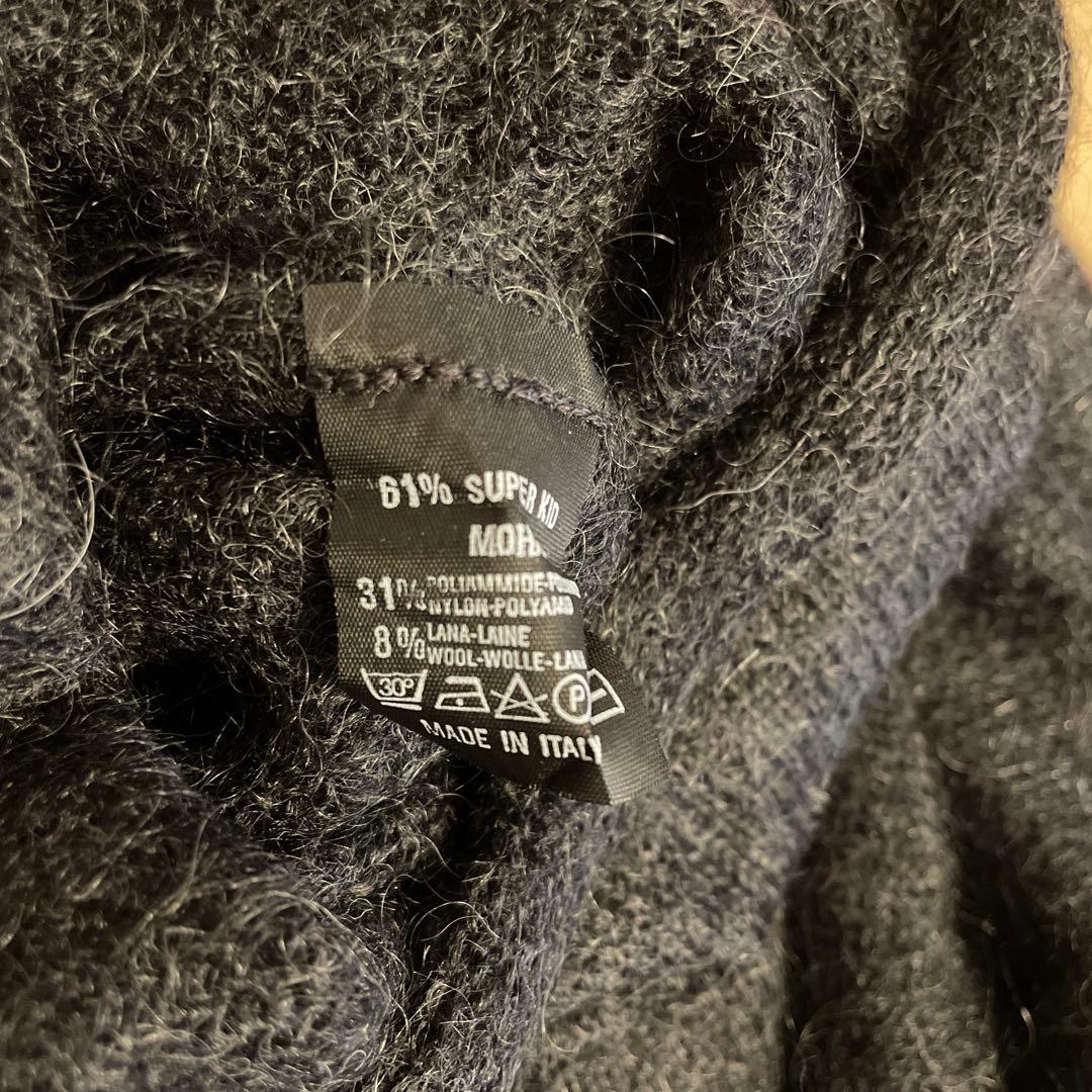 BOTTEGA VENETA 長袖タートルネックセーター グレー✖️ネイビー S