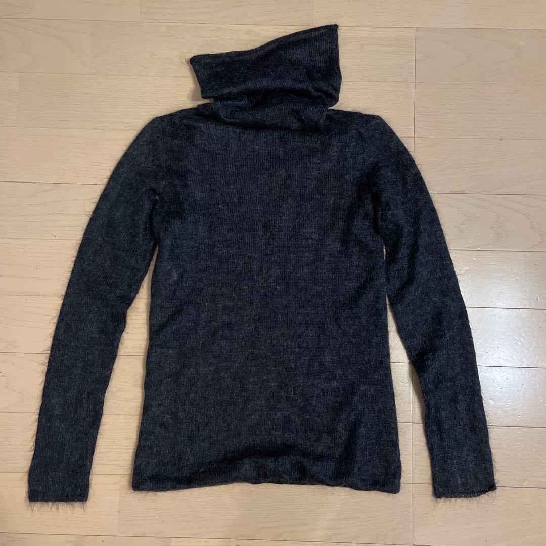 BOTTEGA VENETA 長袖タートルネックセーター グレー✖️ネイビー S