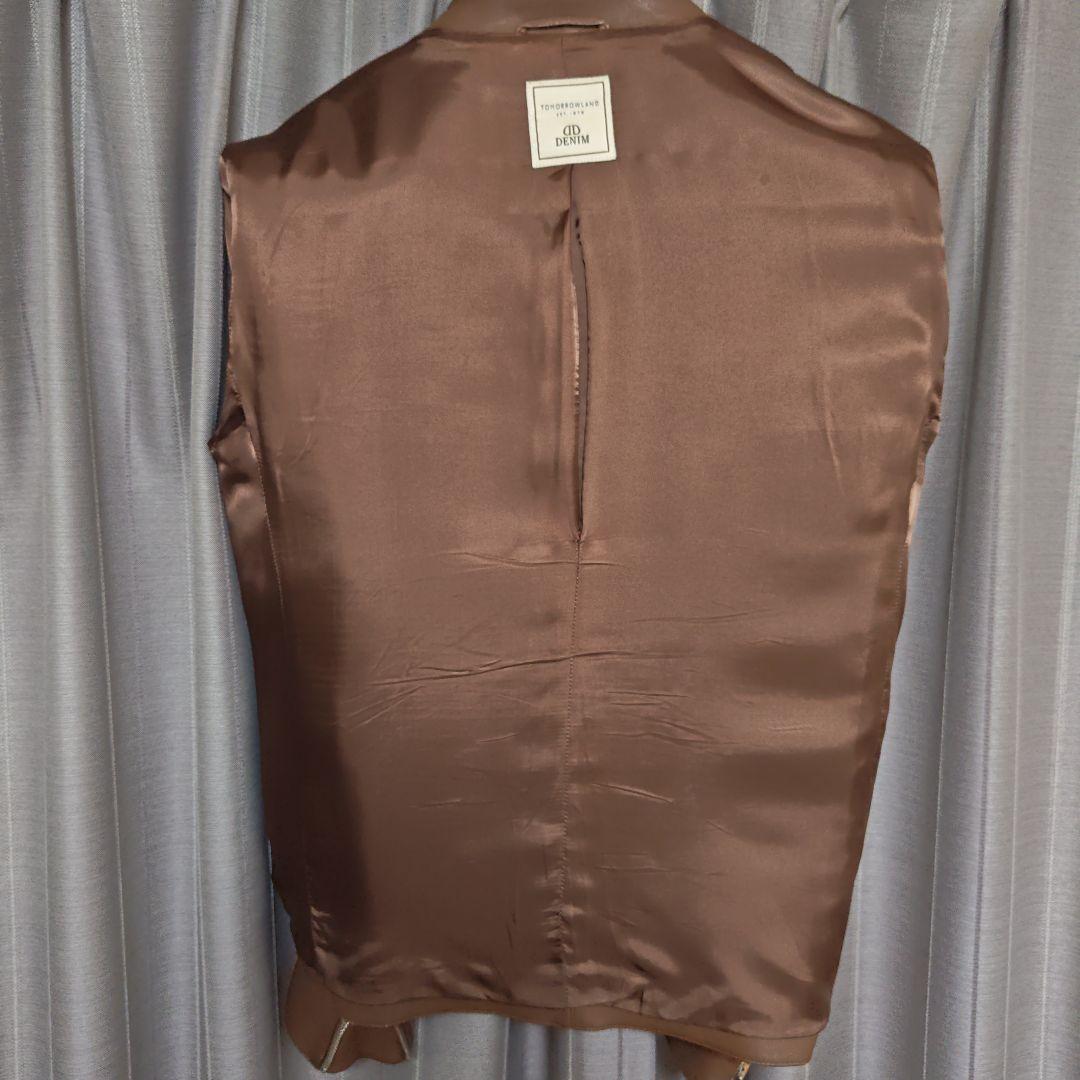 TOMORROWLAND DENTIM レザー ブラウンライダース（48サイズ）