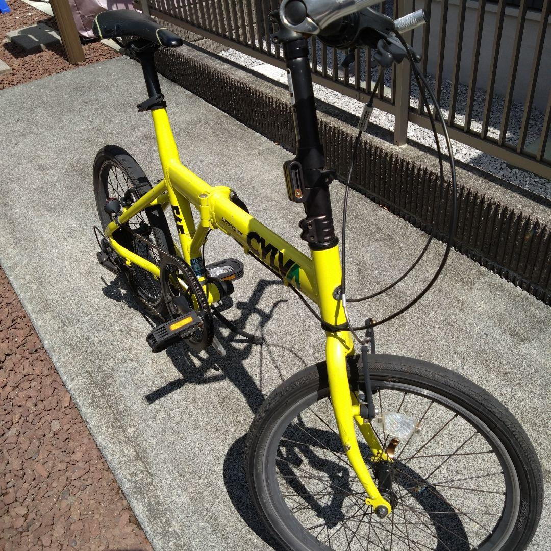 町田市引取限定　CYLVA 折りたたみ自転車 イエロー