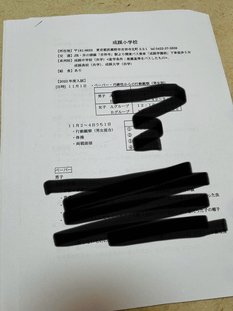 成蹊クラス　メリーランド9.10月問題➕出題傾向と対策12枚(メリー配布)